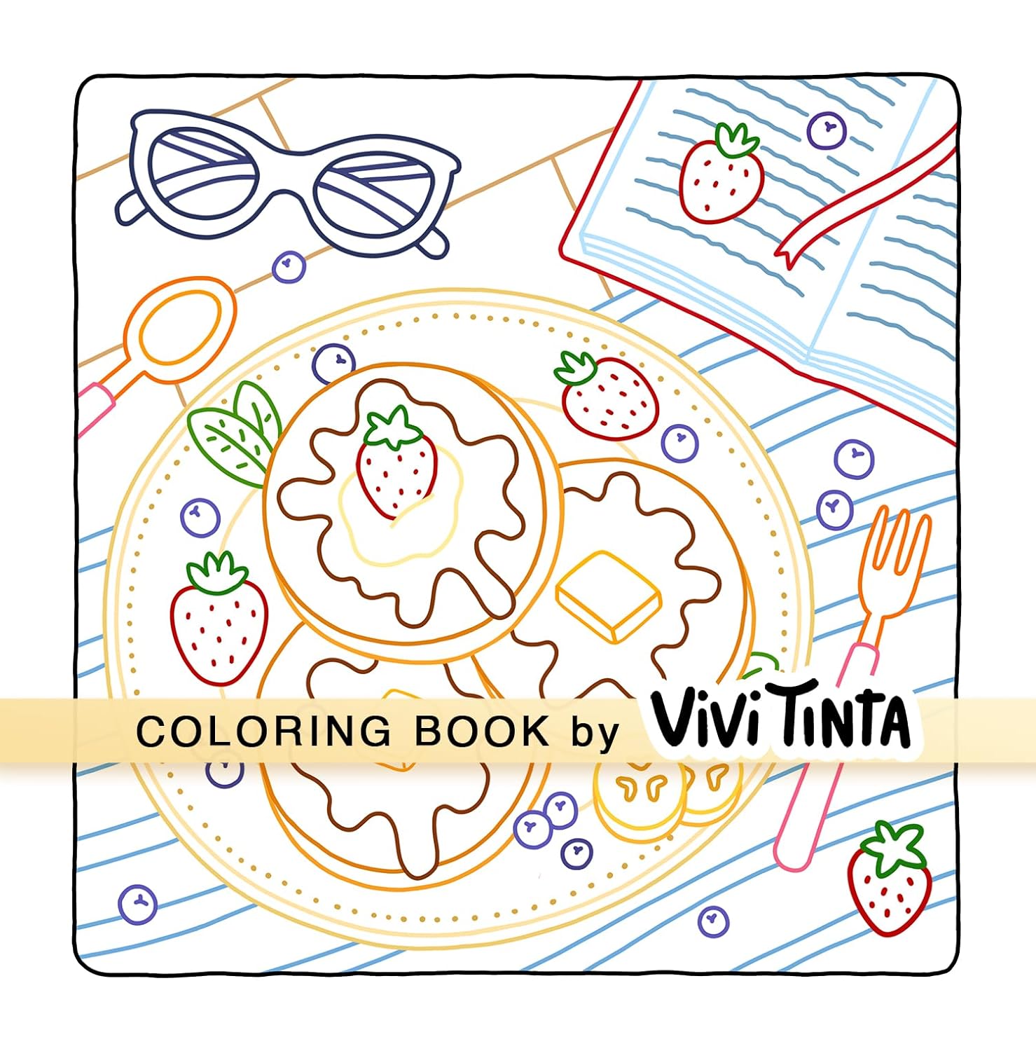 Color By Line Stress Relief Color By Line Coloring Book – Vivi Tinta
